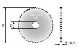 Дисковая фреза твердосплавная FTWSF07025100 D-25 мм. Посадочный диаметр 6 мм
