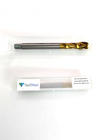 Метчик машинный с винтовой канавкой DIN 376 C35 HSSE TiN M12