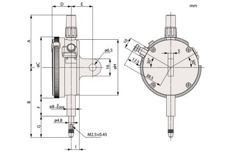 Измерительная головка 0.001-2 мм MITUTOYO 2113SB-10