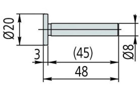 Щуп дисковый 20 мм, длина 48 мм 518-304 MITUTOYO 957265