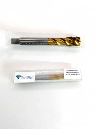 Метчик машинный с винтовой канавкой DIN 376 C35 HSSE TiN M16 